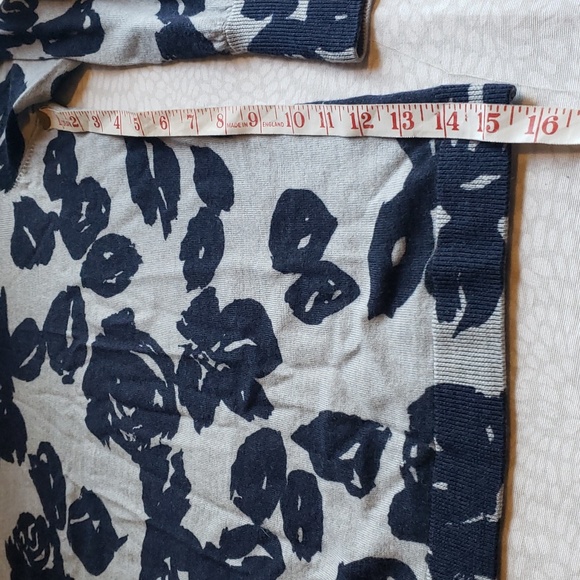 Talbots Merino Wool Blue and Gray Sweater Size MP - Picture 8 of 9